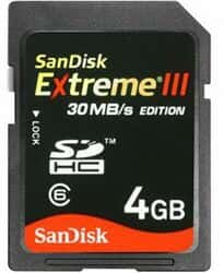 کارت حافظه  سن دیسک Extreme III SD 4GB16554thumbnail